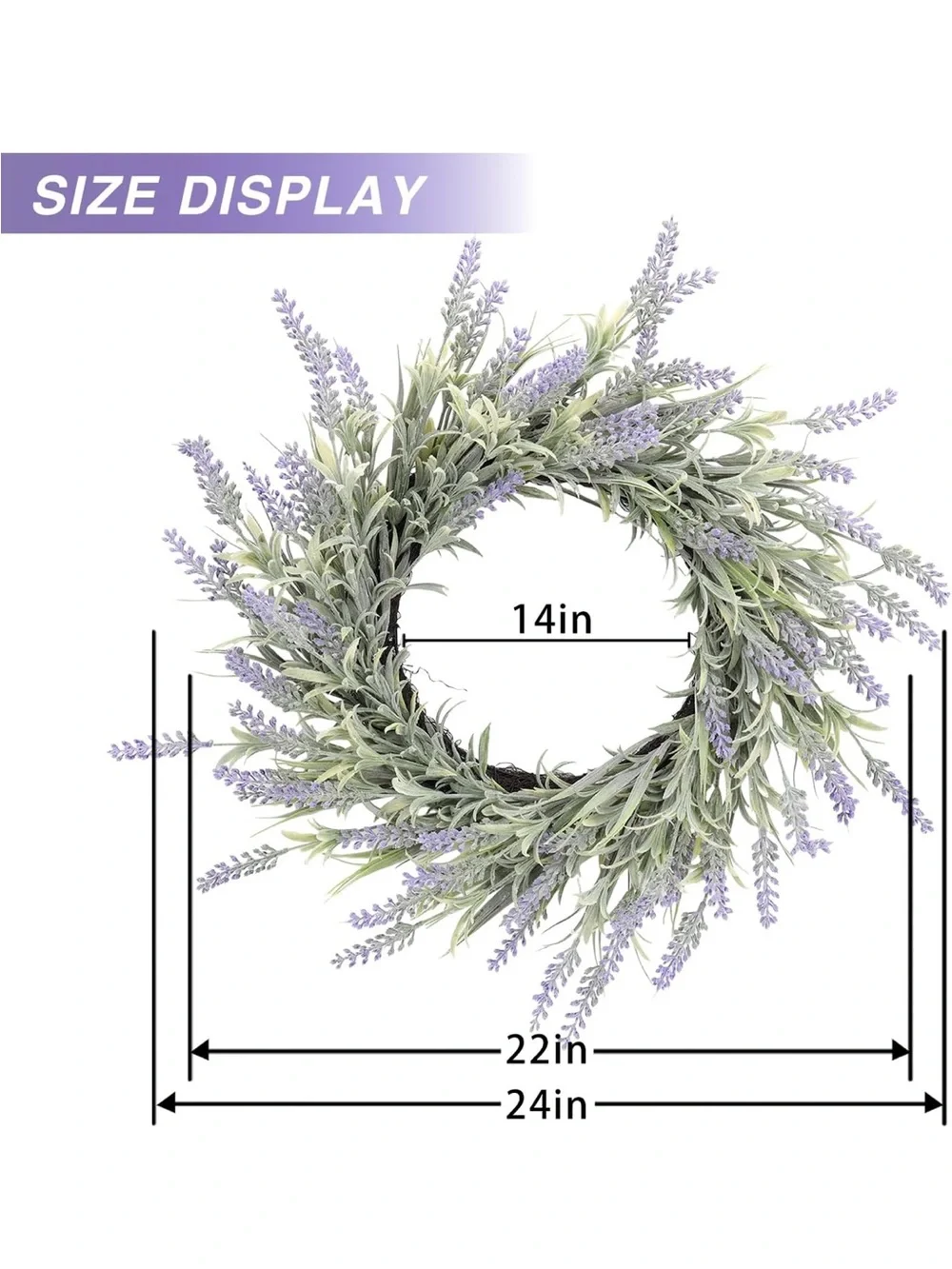 Lavender Greenery Holiday Wreath - Home Holiday